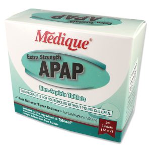 Alternative view of Extra Strength APAP, 24/box