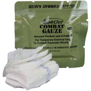QuikClot Combat Gauze, Z-Fold, Military