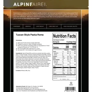 Alternative view of Tuscan Style Pasta Roma - Cook in the Pouch