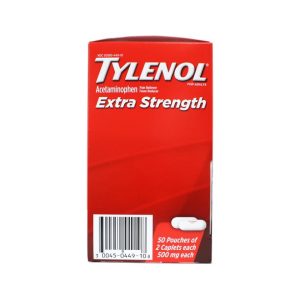 Alternative view of Extra-Strength Tylenol, 100/box