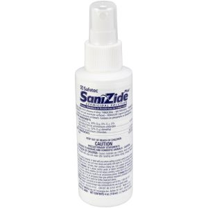 Sanizide Plus environmental surface germicidal solution, 4 oz. plastic bottle with pump spray, 1 ea.