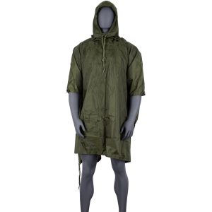 Fox Outdoor Ripstop Poncho Olive Drab reusable emergency rain protection